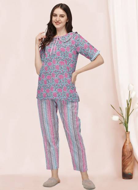 Multi Colour MESMORA New Designer Daily Wear Khadi Cotton Night Dress Collection MF 2545